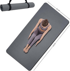 Yoga Mat Double-Sided Non Slip, 72” x 32” x 7mm – Extra Wide & Thick Yoga M…