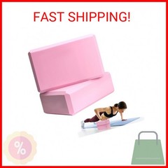 2 Pcs Yoga Blocks, 9″x6″x3″ Foam Blocks Yoga Props for Pilates Stretching and Me