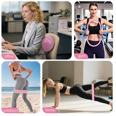 AAMMZZ Pilates Essential Kit – Home Equipment Set – with Toning Pink