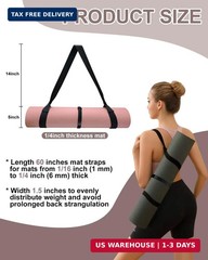 Yoga Mat Carrier, Premium Yoga Strap for Carrying Yoga Mats with Adjustable Hook