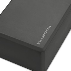 Set of 2 High Density Yoga Blocks, 9″x6″x4″ Each, Pair (Black)