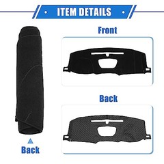 Dash Cover Mat Fit for Chevy Silverado 1500 2500HD 3500HD 2019-2025 Black