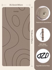 Large yoga mat,73’x35.5’x0.4’,extra thick and wide,10mm pilates mat,non-slip …