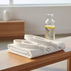 Double Loop Pilates Strap White Color Pilates Circle Strap Long-Lasting