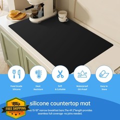 Black Silicone Mat 36.2″ x 24″