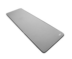 Deluxe 8mm High Density Yoga Mat 72 x 24 Inch Grey Exercise Mat