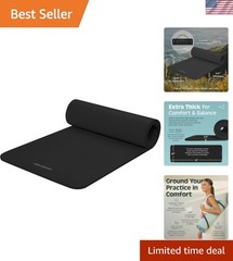 Non-Slip Solana Yoga Mat 72x24in – 1/2″ Thick for Pilates, Stretching & Fitness