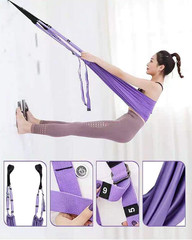 Yoga Stretching Strap, Adjustable Height Leg Stretcher Waist Back Stretch Band A
