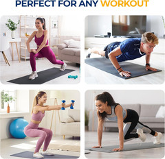 Yoga Mat 30″ X 60″, 6Mm Extra Thick Non-Slip Fitness Mat, Soft & Durable Exercis
