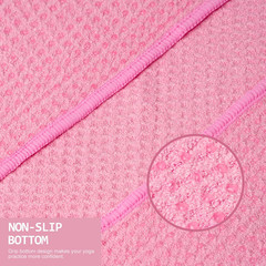 2 Pack Hot Yoga Towel, Non-Slip Yoga Mat Towel with Grip Dots Stickyfiber Sweat