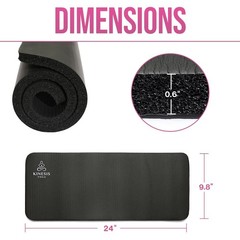 Kinesis Yoga Knee Pad Cushion – 0.6 inch (15mm) Thick Exercise Knee Pad for P…
