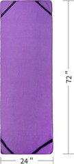 POLYTE Microfiber Hot Yoga Towel Mat with Non-Slip Silicone 24×72 in, Purple