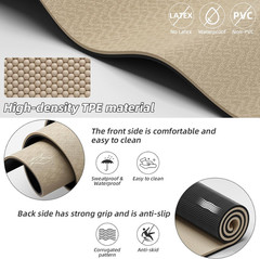 Extra Thick Large Yoga Mat 76″x40″ Non-Slip Fitness Mat with Carrying Strap