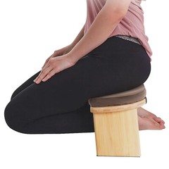 Modern Foldable Kneeling Meditation Bench with Cushion and Carrying Bag