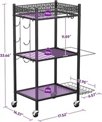 Portable Yoga Mat Storage Organizer with 360° Wheels & Hooks for Gym Gear