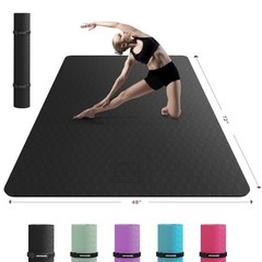Extra Large Non-Slip Yoga Mat 72″x48″/78″x54″, Thick Eco-Friendly Exercise Mat f