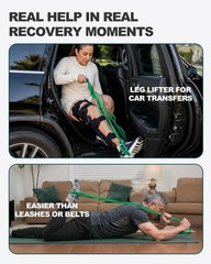 Trideer Stretching Strap with Loops & Leg Lifter, Non-Elastic PT-Style Physical