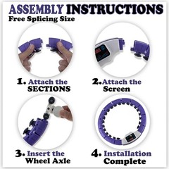 Smart Weighted Hula Hoop for Exercise+LED Counter Display+3 speeds of Vibrations