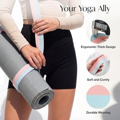 Soft & Durable Yoga Mat Strap with Hook & Loop Fastener – Perfect for Practice