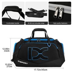 Sports Gym Bag，INOXTO Travel Duffel Bag with Dry Wet Pocket And Shoe Comp