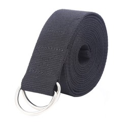 Fitness Exercise Yoga Strap – Durable Cotton 10 Feet Long 2034 Black