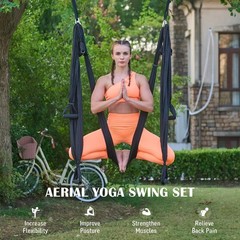Aerial Yoga Swing Sling Strong Yoga Hammock Kit Set Trapeze Inversion Equipment