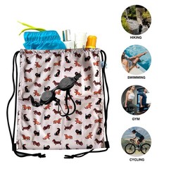 Leakproof Drawstring Backpack Sports Gym Bag Large Capacity With Pocket for S…