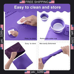 DIYDEC Silicone Art Mat 20×16 Inch – Large Silicone Painting Mat with