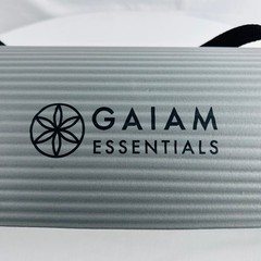 Gaiam Essentials Thick Yoga Mat w/ Easy-Cinch Carry Strap Gray Exercise Fitness