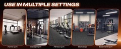 0.56” Thick 6 Pcs 24 Sq Ft Rubber Exercise Equipment Mats, High Density EVA