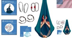 Aerial Yoga Hammock with Straps & Carabiners – Relax and Stretch at Home