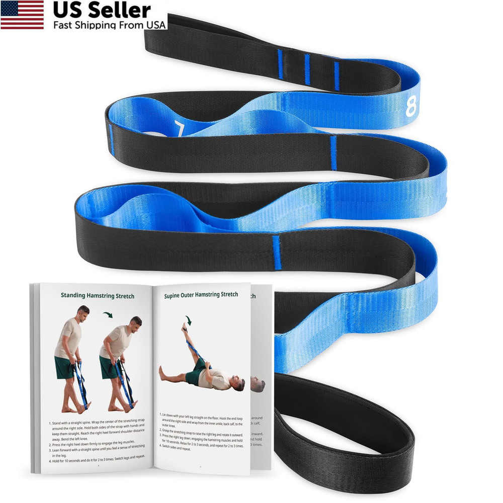 Trideer Stretching Strap for Length: 82 inches, Width: 1.5 inch, Blue