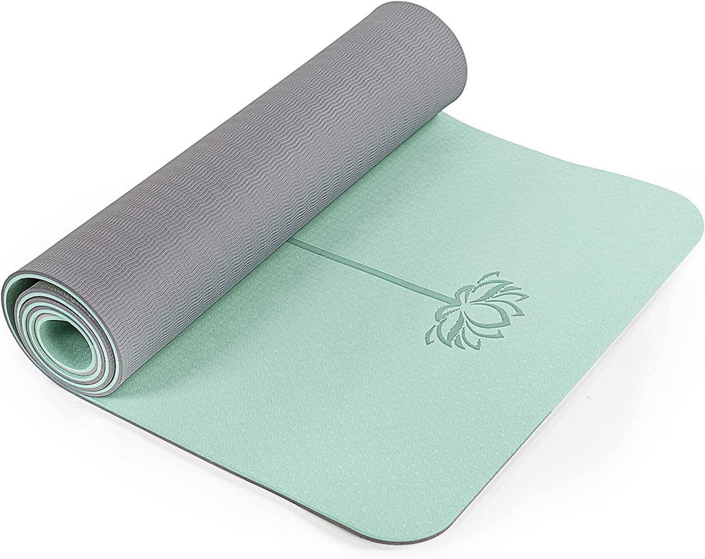 Yoga Mat Non Slip, Pilates Fitness Mats, Eco Friendly, Anti-Tear 1/4″ Thick Yoga