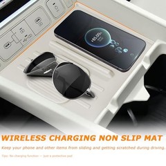 Wireless Charging Protective Pad for 2024 2025 2026 For Santa Fe 24-25 White