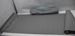Gym Yoga Mat w Carry Bag Gray 24″x 70″ Non Slip Pad Health Branded Exercise
