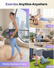 Foldable Pilates Reformer Set 7-in-1, Multi-Purpose Home Workout Equipment, Core