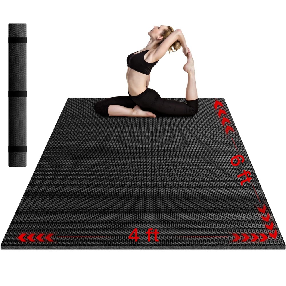 VTORY 7mm Large Workout Mat 7×5 ft – Extra Large Wide Yoga Mat & Pila