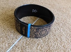 Cork Yoga Wheel by Yoga Design Lab (12.6 diameter), mandala black, New