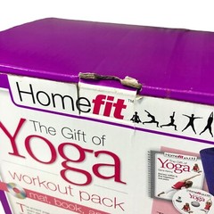 Home Fit THE GIFT OF YOGA Workout Pack Mat DVD BOOK Stretch Band – NEW! Open Box