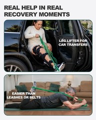 Non-Elastic Stretching Strap with Loops for Safe Mobility & Flexibility Training