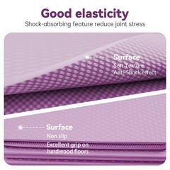 Foldable Yoga Mat Thick NonSlip Packable Travel Fitness Mat With Carry Bag