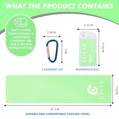 4 Pack Cooling Towels 47×12 Inch Ice Towel for Gym Yoga Running Sports Outdoor