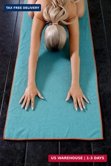 Eunzel 2 Pack Hot Yoga Towel with Grip Dot, Non Slip Yoga Mat Towe Sweat Absorbe
