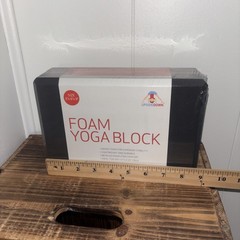 9″ x 6″ x 3″ RECYCLED FOAM YOGA BLOCK, indoor or outdoor prop for balance