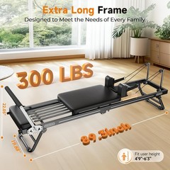 Pilates Reformer Machine, Home Pilates Equipment, Foldable Pilates Reformer