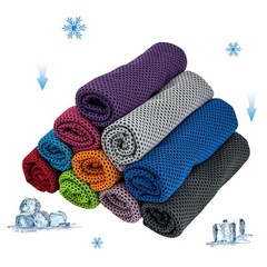 AWOWZ 10 Pack Cooling Towels, Soft Breathable Sweat Ice 10 Pack, Assorted