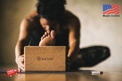 Gaiam Yoga Block – Supportive Latex-Free Eva Foam – Soft Non-Slip Surface with B