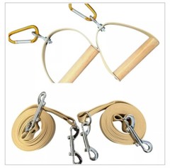 Pilates- Leather Classic with hardwood swivel grip and leather ropes