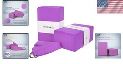 Durable Yoga Blocks 2 Pack with Strap – Perfect for Meditation & All Yoga Styles