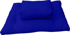 Zafu Zabuton Meditation Yoga Cotton Cushions, Sitting Kneeling Mats Royal Blue